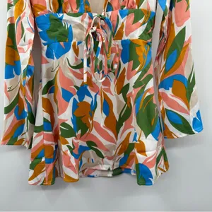 Kittenish Stand Out Multicolor‎ Geometric Print Long Sleeve Mini Dress Size XS thumbnail 4