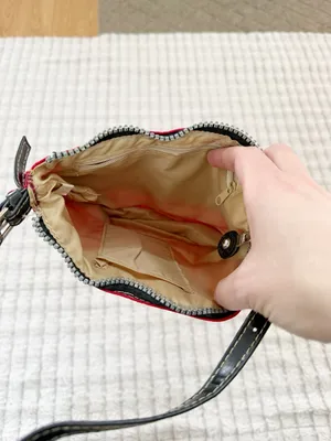 Kipling Vintage Red Clutch with Black Strap thumbnail 3
