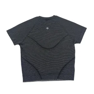 Lululemon Swiftly Tech Cropped Short Sleeve Black White Stripe Size 4‎ thumbnail 8