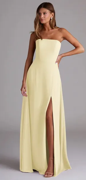 Azazie Yellow Bridesmaid Dress thumbnail 1