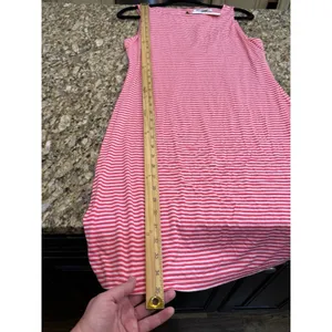Tommy Bahama Cassia Red Pink Striped‎ Sleeveless Keyhole Back Shift Dress thumbnail 9