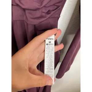 Halara Womens Plum Purple Mock Neck Long Sleeve Ruffle Waist‎ Maxi Dress Size M thumbnail 4