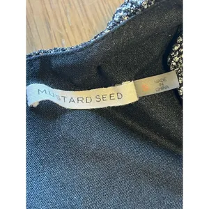Mustard Seed Dress‎ Mini Short Shimmer Silver Size Small S thumbnail 6