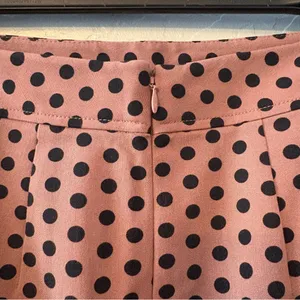 Ann Taylor LOFT mauve pink pencil skirt with black polka dots size 2 thumbnail 11