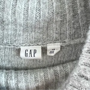 GAP Women's Forever Cozy‎ Cowl Neck Cable-Knit Sweater Heather Grey thumbnail 4
