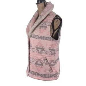 Duluth Trading Co Sherpa Festivest Pink Aztec Southwestern Button Vest Small thumbnail 2