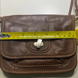 Fossil Brown Leather Crossbody Bag thumbnail 6