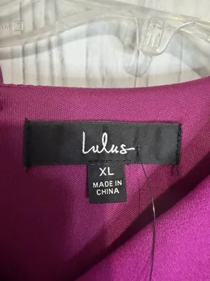 Lulus Criss Cross Your Mind Purple Wide Leg Magenta Jumpsuit Sz XL NWT thumbnail 8