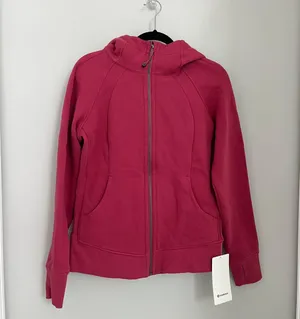 BNWT Scuba Full-Zip Hoodie Hot Pink Size 10 thumbnail 2