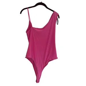 AllSaints 21 Saints Shoulder Bodysuit‎ Draped Cowl Neck Sleeveless Pink XL thumbnail 2