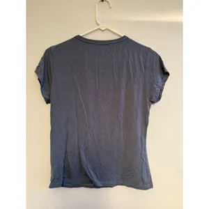White Fox Womens Short Sleeve Crew Neck Tee Dusty Blue Jersey T-Shirt Large 302 thumbnail 4