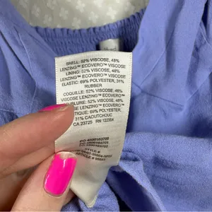 Aritzia Wilfred Purple Novella Puff Short‎ Sleeve Cropped Top thumbnail 4