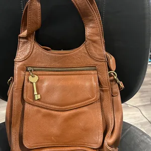 Fossil Tan Leather ShoulderCrossbody  Bag thumbnail 3