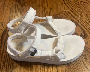Teva Women's Midform Universal Fray Canvas Platform Sandals in Birch thumbnail 1