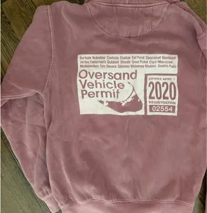 Nantucket red beach permit hoodie thumbnail 1