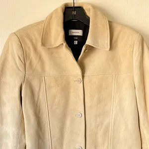 Reformation Veda Lincoln‎ Suede Jacket Oat Distressed Leather XS NWT thumbnail 5