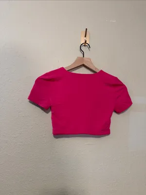 Babaton Contour Crop Top Hot Pink Size Small thumbnail 6