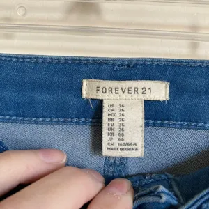 Forever 21 Blue High Rise Skinny Denim Jeans #Pk thumbnail 4