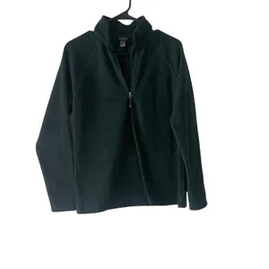 Eddie Bauer Women's Size Small Green Half‎ Zip Fleece Pullover Sweater thumbnail 2