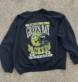NFL Franchise NFC North Green Bay Packers Oversized Crewneck Sweater Size Large thumbnail 1