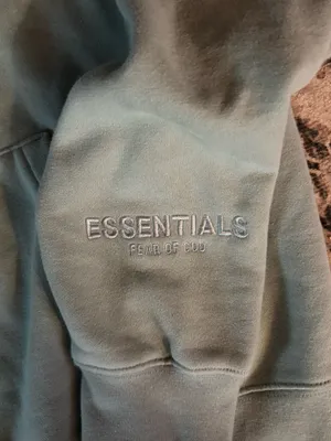 Essentials Fear of God Cyan Hoodie thumbnail 4