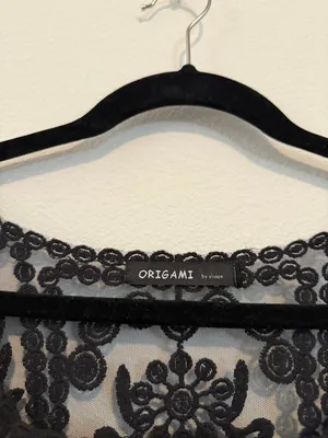 Free People Black Lace Top thumbnail 3
