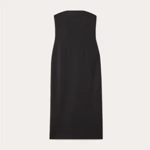 Everlane The Dream Strapless Dress Black Midi Organic Cotton Bodycon NWT Size XS thumbnail 2