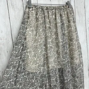 Hollister Paisley Maxi Skirt XS Cream Boho Coquette Fairycore Festival Flowy thumbnail 3