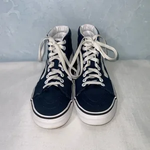 Vans Sk8-Hi Tapered High Top Canvas Shoe~Navy Blue~Unisex~Women’s 7, Men’s 5.5 thumbnail 4