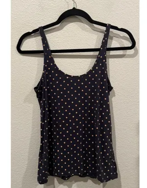 Urban Outfitters BDG Navy Blue Pink Dots Tank Top thumbnail 3