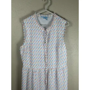 Draper James Size 14 Dress White Colorful Textured Dots Kidcore Clowncore Midi thumbnail 2