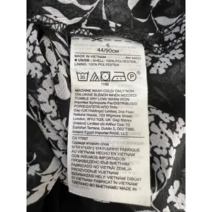 Banana Republic Elegant Ruffle Dress Black/White Floral print Size 4 Asymmetric thumbnail 12