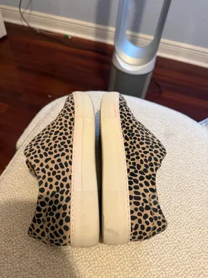 J Slides Leopard Print Slip-On Sneakers in Tan and Black thumbnail 5