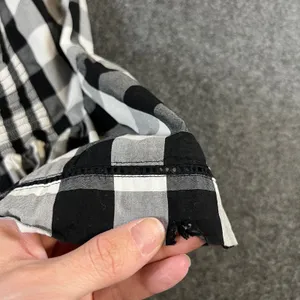 Kate Spade‎ Broome Street Gingham Peplum Top Black White Knotted Strap Size 0 thumbnail 5