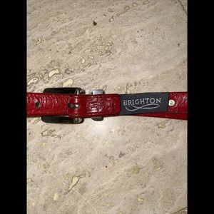 Brighton 03507 Red Leather Southwest Beaded Belt Size Women's‎ M thumbnail 2