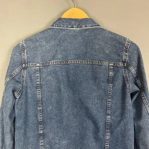 H&M Trucker Jean Jacket Women Size 4 Medium Wash Blue Classic Denim 100% Cotton‎ thumbnail 5