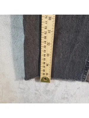 Denim Forum 90s Gray Denim Maxi Skirt Pockets Slit Zip Closure Women Size 26 thumbnail 7