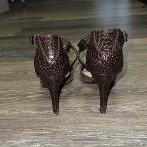 Franco Sarto Anazio Pump - Suede & Faux Leather - Burgundy - Size 7.5 thumbnail 7