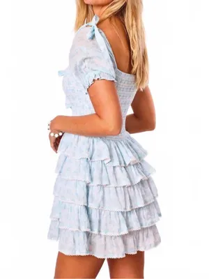 Amy Jane London Darcy Mini Dress Blue White Stripe XS thumbnail 3