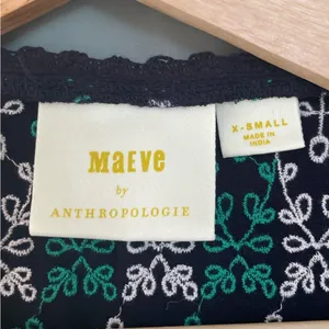 Maeve Extra Small Tunic Viscose‎ Navy with Green Excellent Condition thumbnail 4