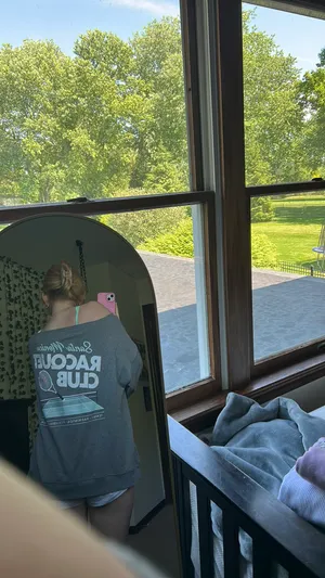 Hollister off the shoulder oversized crewneck thumbnail 6