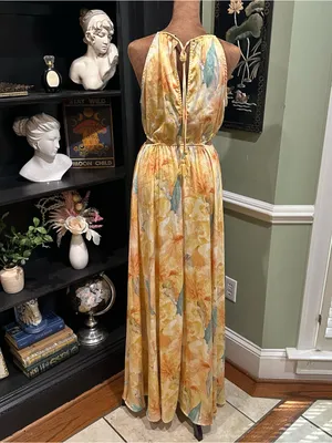 fab’rik Halter Neck Cutout Maxi Dress Multicolor Size Small thumbnail 7