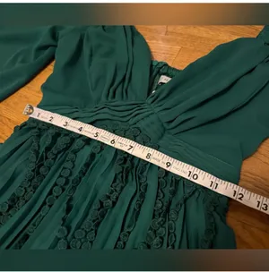 NWT Emerald Green Long Sleeve Prom Dress size S thumbnail 9