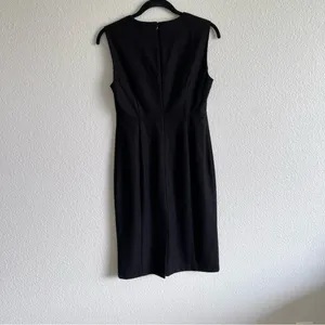 Club Monaco Women's Black Wool Pleated‎ Sheath Dress thumbnail 3