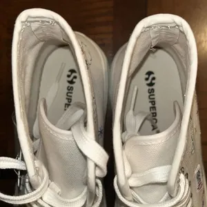 Superga White & Blue Embroidered Accent Alpina Plao Hightop Sneakers.(Size 7.5) thumbnail 7
