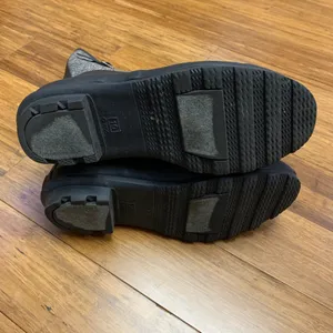 Chooka Classic Mid Cafe‎ Racer Herringbone Black Rain Boots Womens 10 Waterproof thumbnail 5