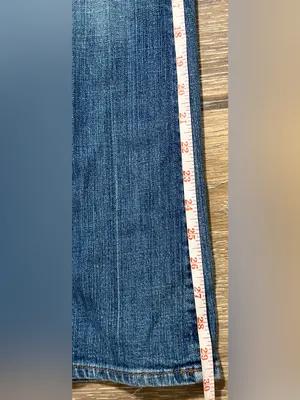 7 For All Mankind Medium Wash Flare Jeans 26 Stretch Denim Y2K USA thumbnail 9