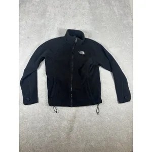womens black north face fleece jacket small‎ needs shaved thumbnail 3