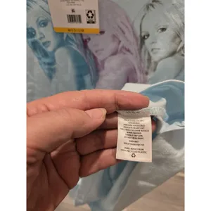 Britney Spears Medium Graphic Band Tee Light Blue 100% Cotton Pop Princess NEW thumbnail 3