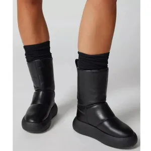 Vagabond Aylin Puffer Tall Boots Black Leather Women's Size 8 Sold Out‎ UO thumbnail 2